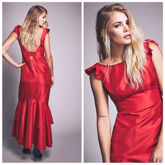 Free People Limited Edition Goddess in Red Gown - Picture 2 of 11